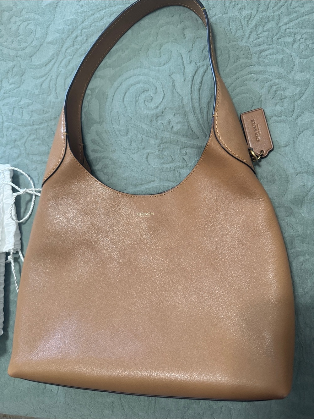 Coach Light Brown Leather Shoulder Bag